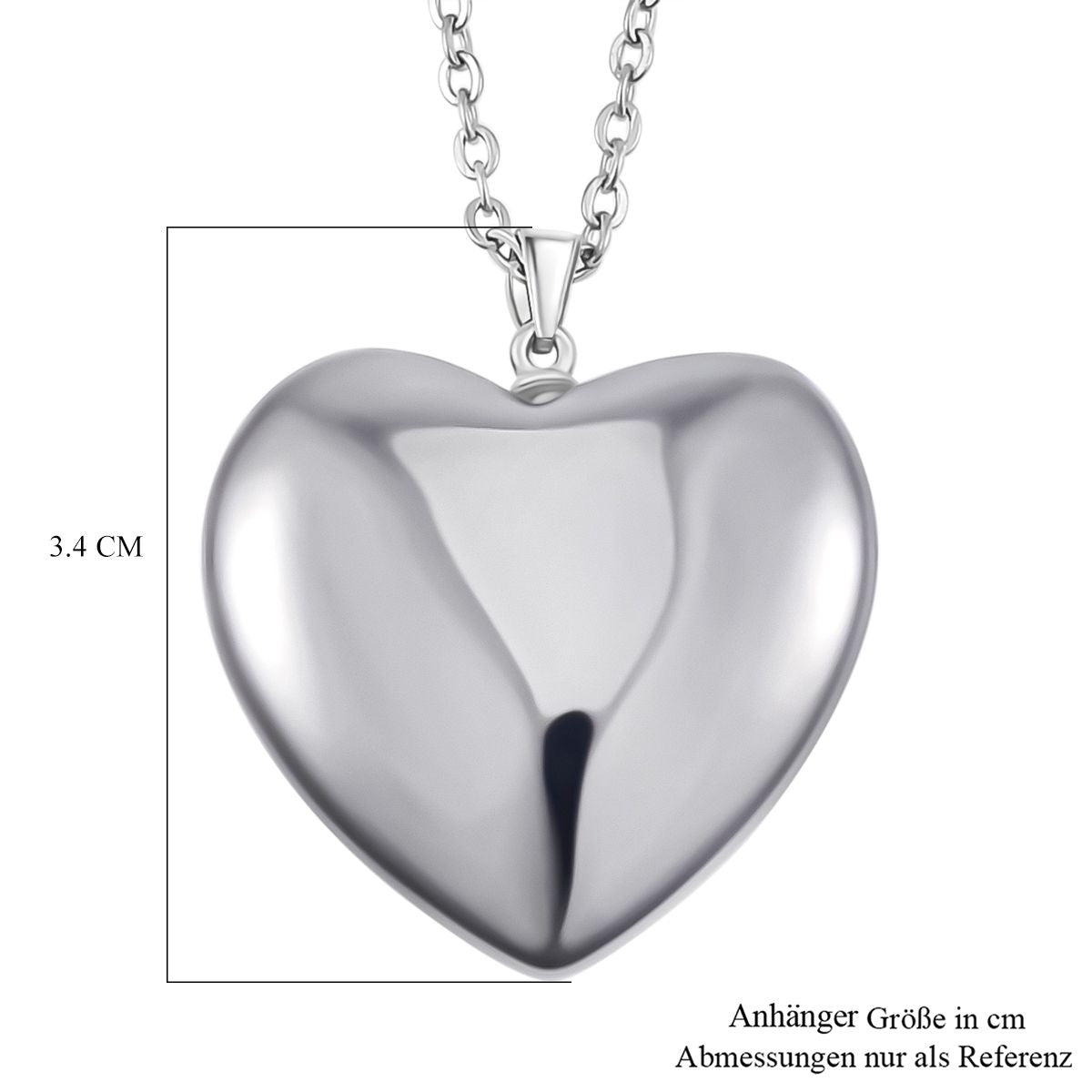 Terahertz Anhänger mit Kette (ca. 50 cm), 925 Silber rhodiniert und 316L Edelstahl ca. 40.00 ct
