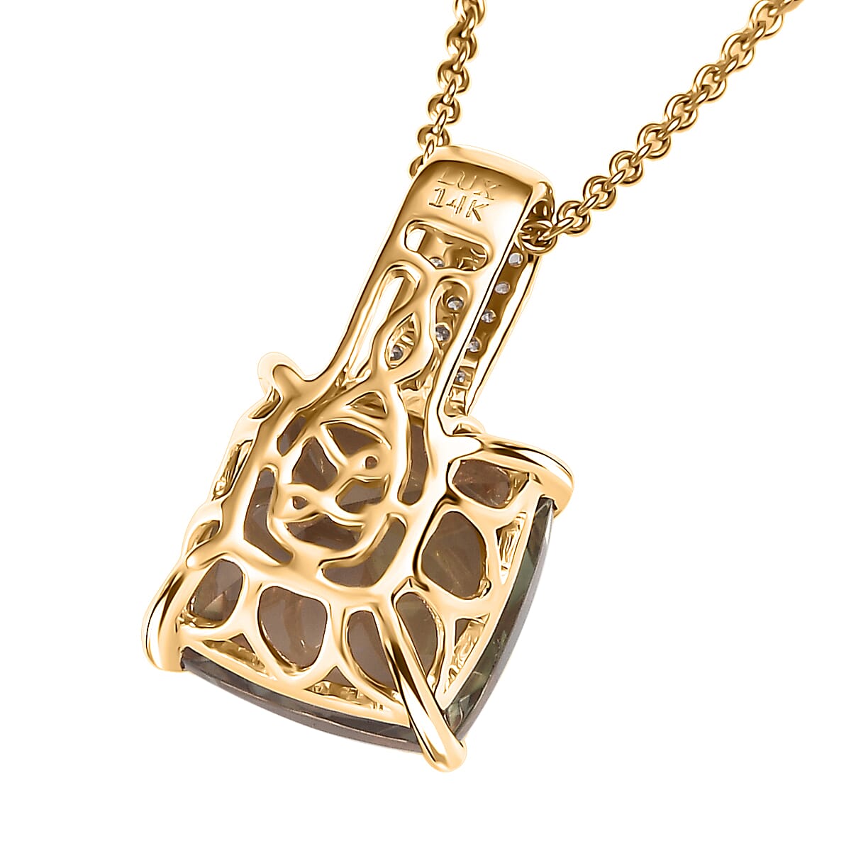 LUXORO AAA Turkizit, Weißer Diamant AGI zertifiziert Schmuckset ca. 50 cm 585 Gold ca. 5.04 ct