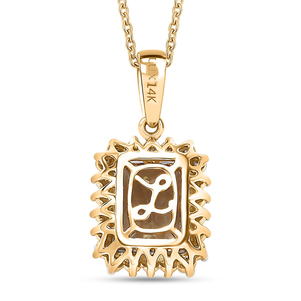 LUXORO AAA Turkizit, Weißer Diamant AGI zertifiziert Schmuckset ca. 50 cm 585 Gold ca. 3.00 ct