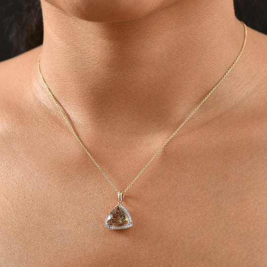 LUXORO AAA Turkizit, Weißer Diamant AGI zertifiziert Schmuckset ca. 50 cm 585 Gold ca. 3.65 ct