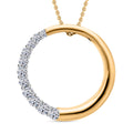 LUXURIANT DIAMOND - Lab Grown Diamant SI-GH SGL zertifiziert Schmuckset 925 Silber Gelbgold Vermeil ca. 0,50 ct.