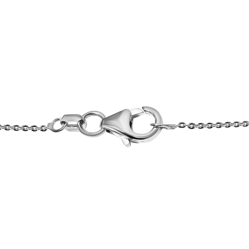 Norwegischer Thulit-Anhänger mit Kette, 925 Silber platiniert ca. 2.93 ct