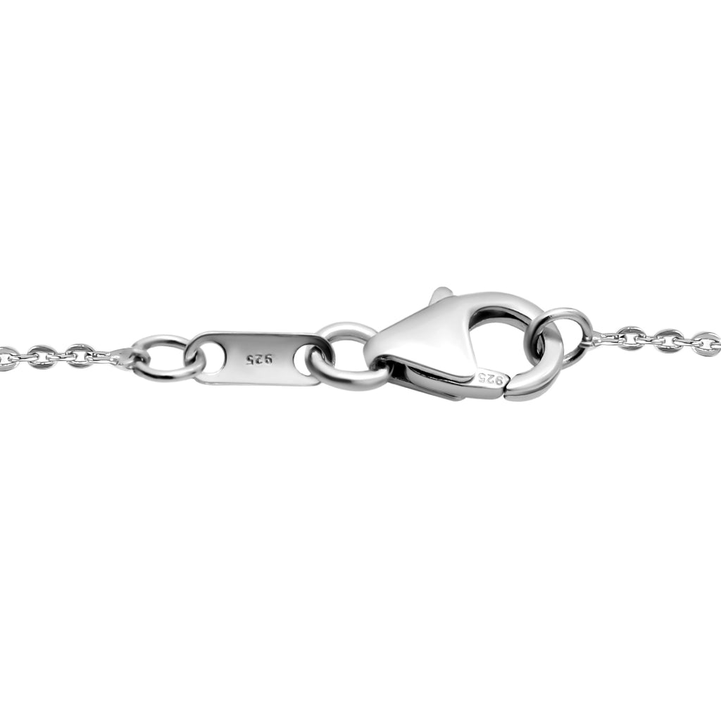 Äthiopischer Smaragd-Anhänger mit Kette, 925 Silber platiniert ca. 0.40 ct