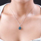 Grandidierit-Anhänger mit Kette, 925 Silber platiniert ca. 2.79 ct