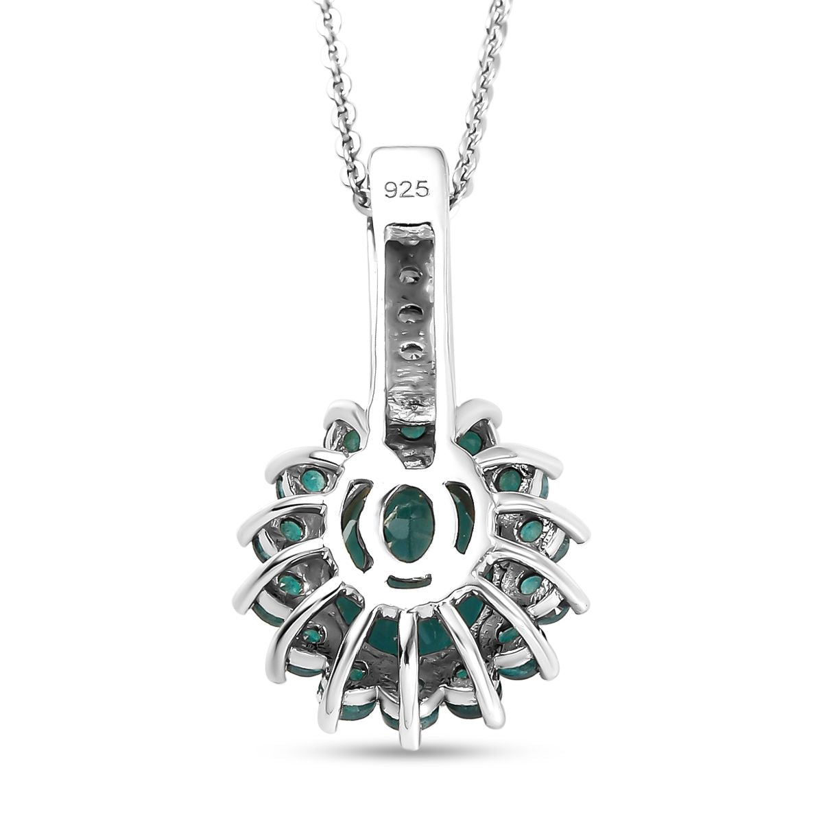Grandidierit-Anhänger mit Kette, 925 Silber platiniert ca. 2.79 ct