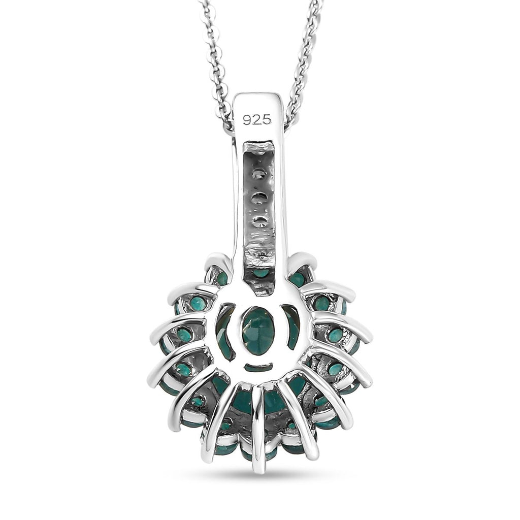 Grandidierit-Anhänger mit Kette, 925 Silber platiniert ca. 2.79 ct