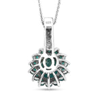 Grandidierit-Anhänger mit Kette, 925 Silber platiniert ca. 2.79 ct