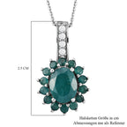 Grandidierit-Anhänger mit Kette, 925 Silber platiniert ca. 2.79 ct