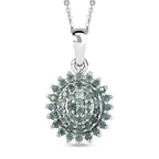 Alexandrit-Anhänger mit Kette, ca. 50 cm, 925 Silber platiniert, ca. 0.81 ct