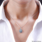 Alexandrit-Anhänger mit Kette, ca. 50 cm, 925 Silber platiniert, ca. 0.81 ct