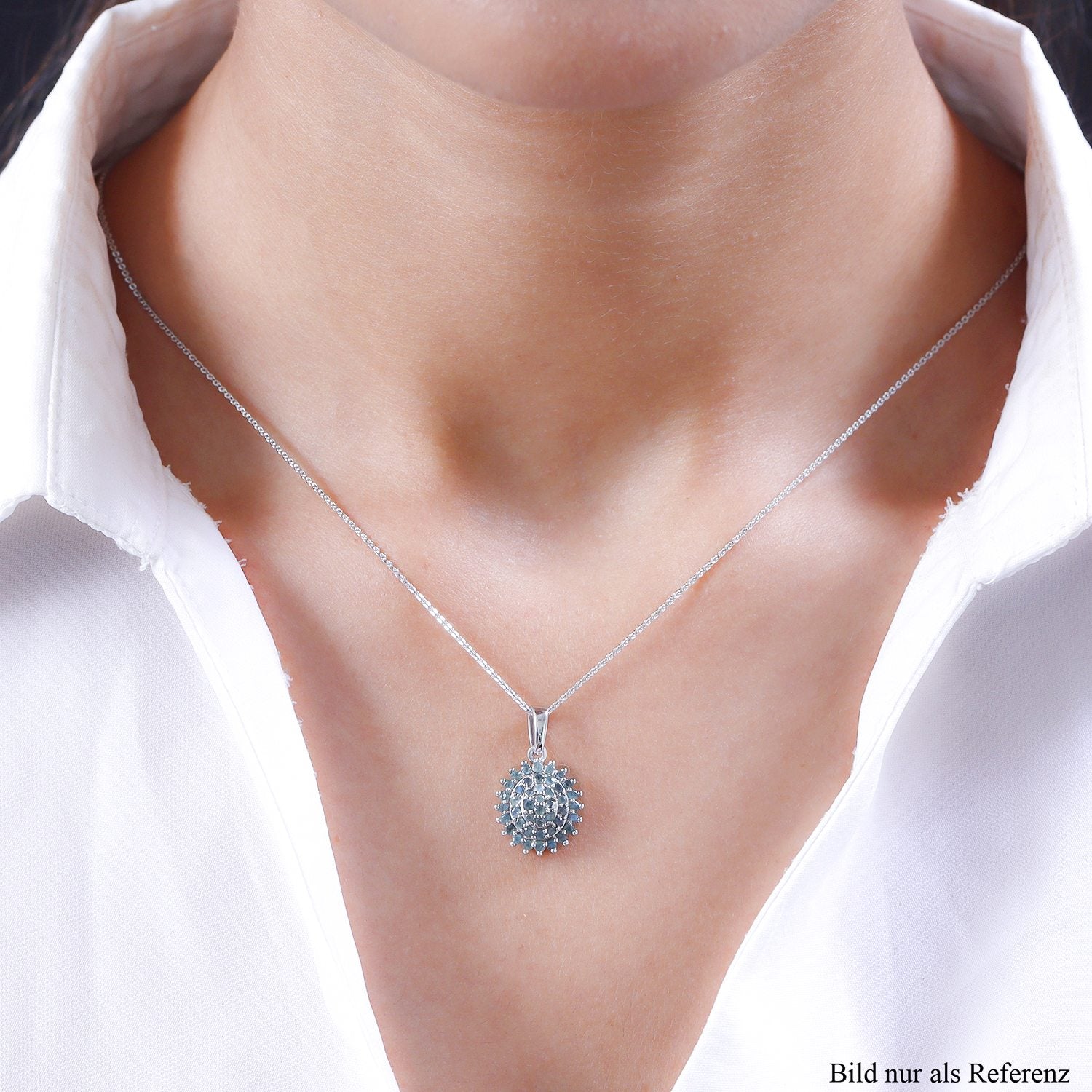 Alexandrit-Anhänger mit Kette, ca. 50 cm, 925 Silber platiniert, ca. 0.81 ct