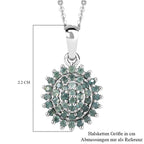 Alexandrit-Anhänger mit Kette, ca. 50 cm, 925 Silber platiniert, ca. 0.81 ct