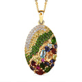 GP Italian Garden Kollektion - Mehrfarbiger Edelstein-Anhänger mit Kette - 4,46 ct.
