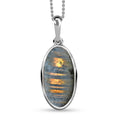 Feuer Labradorit-Anhänger mit Kette - 9,37 ct.