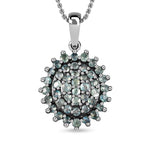Alexandrit Anhänger mit Kette, 925 Silber platiniert ca. 0.69 ct