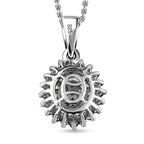 Alexandrit Anhänger mit Kette, 925 Silber platiniert ca. 0.69 ct
