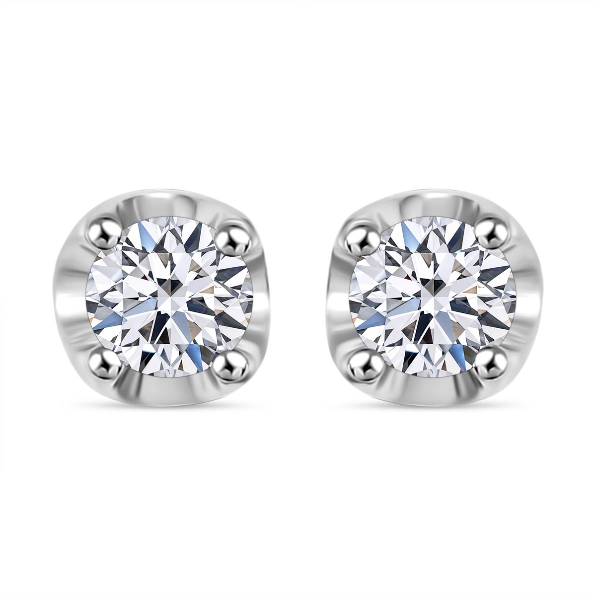 Luxuriant Diamond Trio: Labor Diamant Anhänger mit 50cm Kette Armband & Ohrringe 925 Silber platiniert