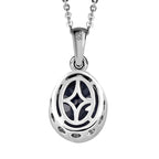 Masoala Saphir (Fissure gefüllt)-Anhänger mit Kette, 925 Silber platiniert ca. 4.99 ct