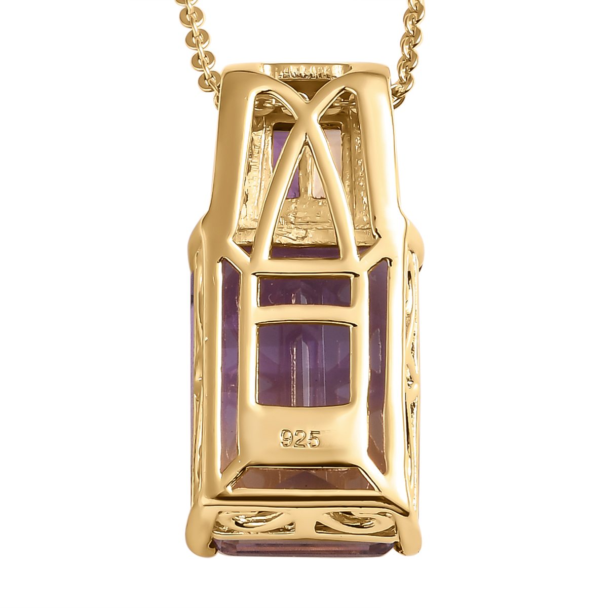 2er Set, AA Ametrin, Citrin und Amethyst Anhänger mit Kette, 925 Silber Gelbgold Vermeil ca. 7.98 ct