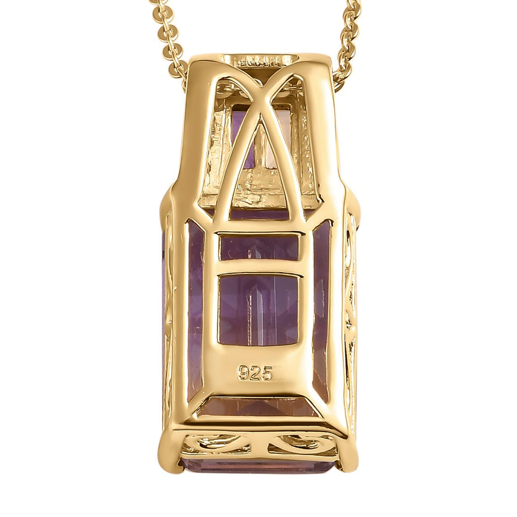 2er Set, AA Ametrin, Citrin und Amethyst Anhänger mit Kette, 925 Silber Gelbgold Vermeil ca. 7.98 ct