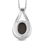 Kanadischer Ammolit Anhänger mit Kette, 925 Silber platiniert ca. 2.59 ct