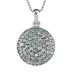 Alexandrit Anhänger mit Kette, 925 Silber platiniert ca. 2.70 ct