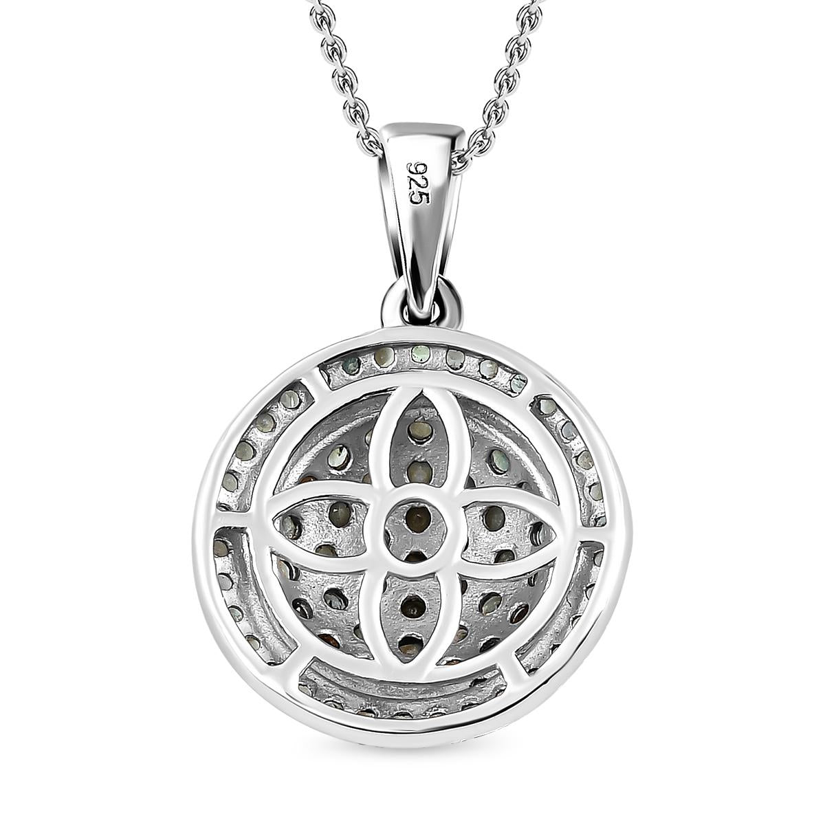 Alexandrit Anhänger mit Kette, 925 Silber platiniert ca. 2.70 ct