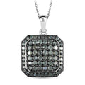 Alexandrit Anhänger mit Kette, 925 Silber platiniert, ca. 1.85 ct