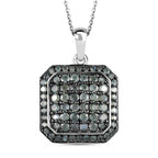 Alexandrit Anhänger mit Kette, 925 Silber platiniert, ca. 1.85 ct