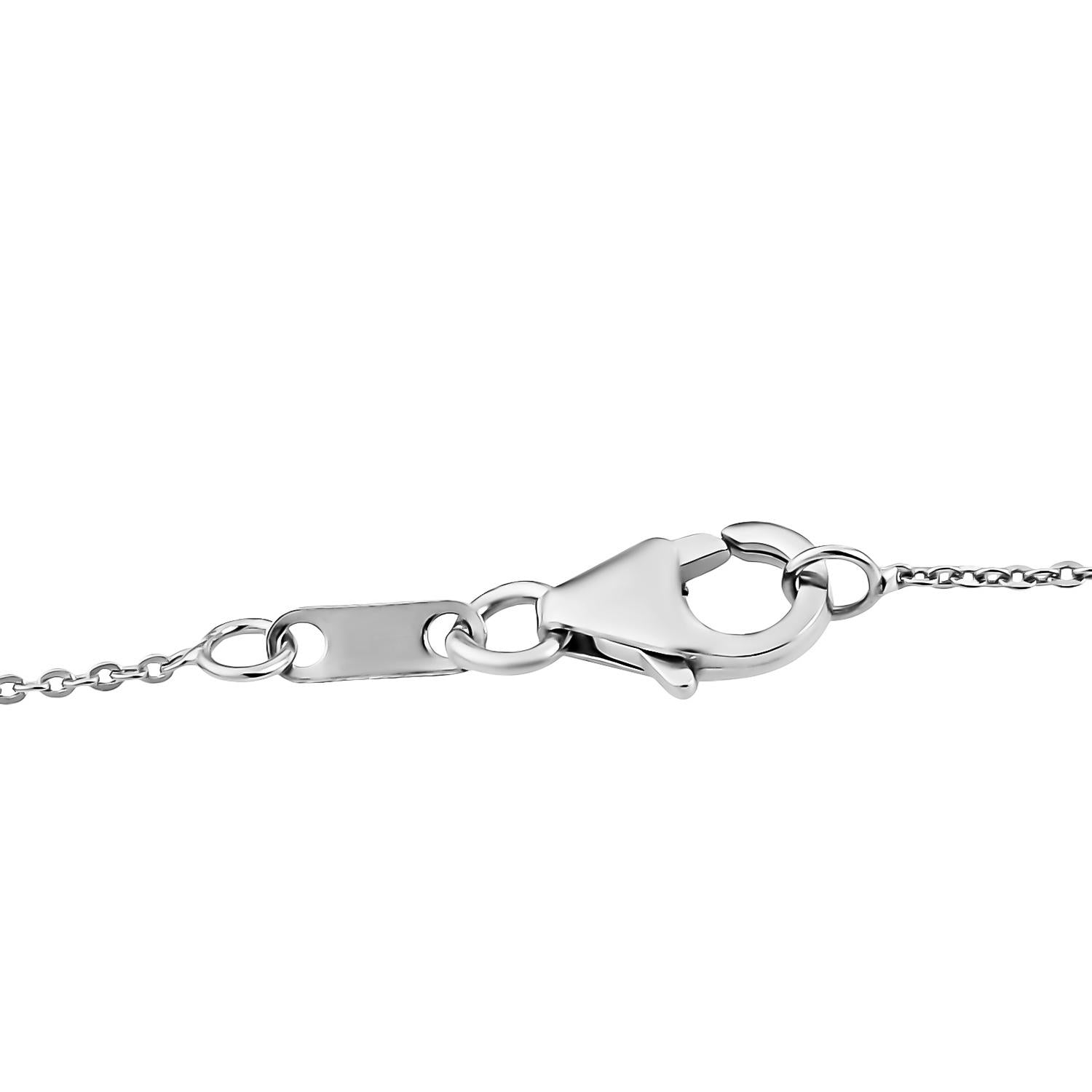 Alexandrit Anhänger mit Kette, 925 Silber platiniert, ca. 1.85 ct