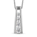 Moissanit-Anhänger mit Kette, 925 Silber platiniert ca. 0.55 ct