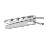 Moissanit-Anhänger mit Kette, 925 Silber platiniert ca. 0.55 ct