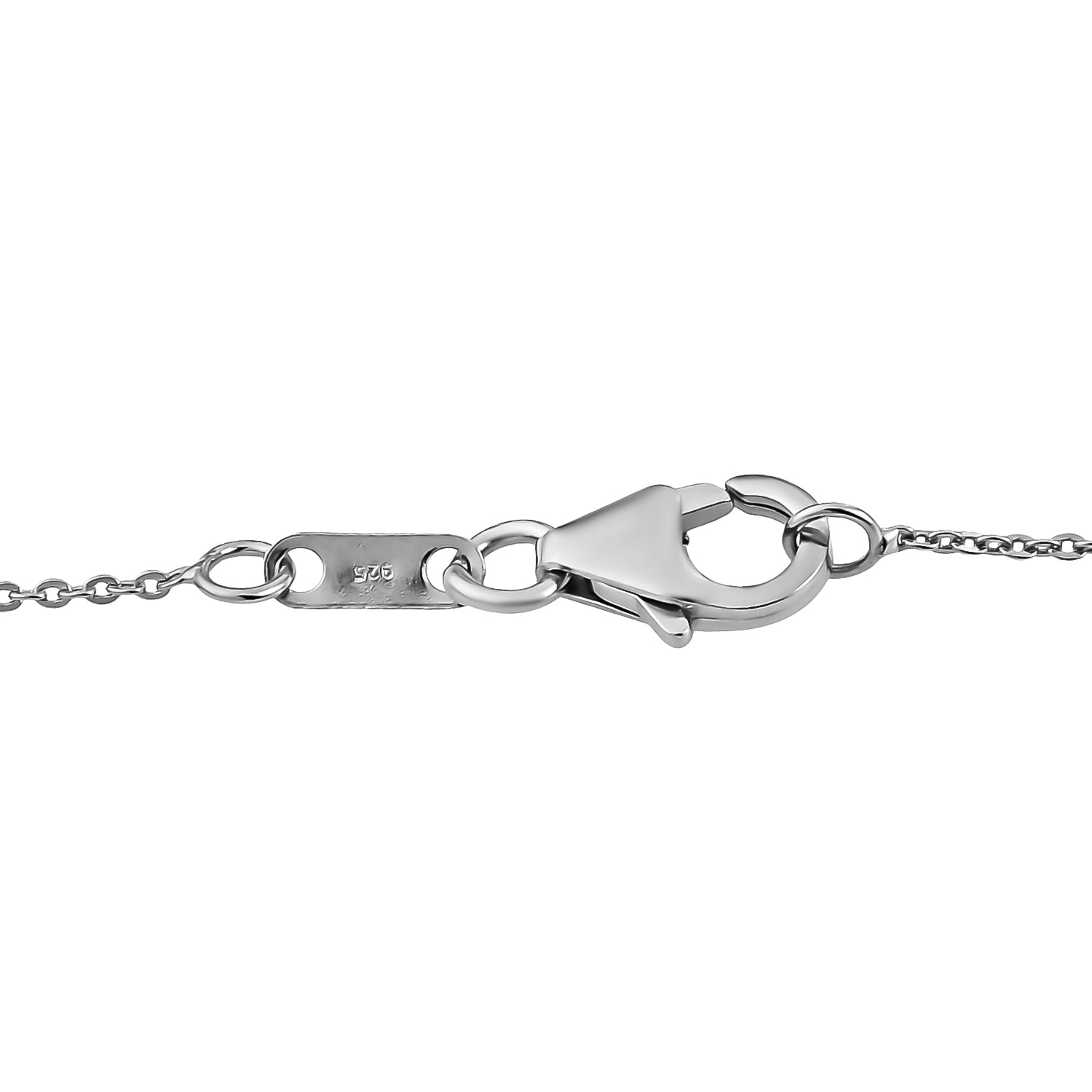 Moissanit-Anhänger mit Kette, 925 Silber platiniert ca. 0.55 ct
