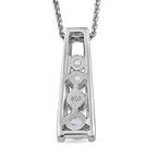 Moissanit-Anhänger mit Kette, 925 Silber platiniert ca. 0.55 ct