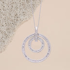 Weißer Diamant Anhänger mit Kette, 925 Silber platiniert ca. 1.00 ct