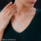 Weißer Diamant Anhänger mit Kette, 925 Silber platiniert ca. 1.00 ct
