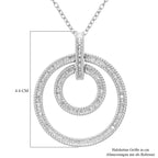 Weißer Diamant Anhänger mit Kette, 925 Silber platiniert ca. 1.00 ct