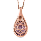 Rose de France Amethyst Anhänger mit Kette, 2er Set, 925 Silber Roségold Vermeil ca. 4,88 ct