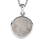 Meteorit-Anhänger mit Kette, 925 Silber platiniert ca. 19.45 ct