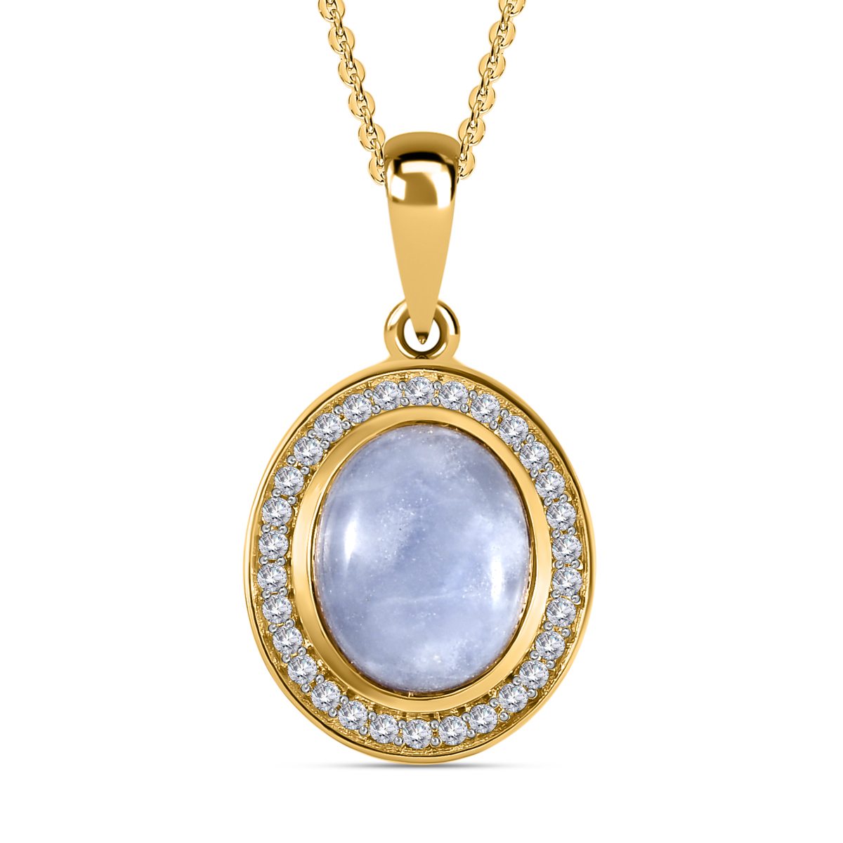 Natürlicher Hackmanit und weißer Zirkon-Anhänger mit Kette, 925 Silber Gelbgold Vermeil ca. 3,19 ct
