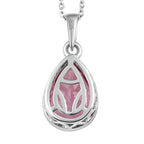 Rosa mystischer Topas Anhänger mit Kette, 925 Silber platiniert ca. 3.83 ct