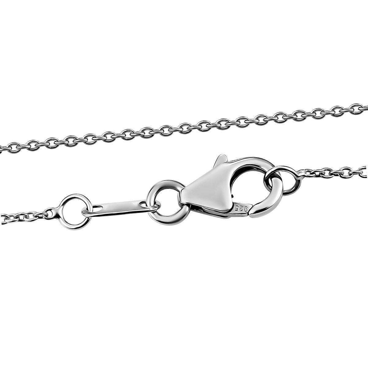 Elite Shungit Anhänger mit Kette, 925 Silber platiniert ca. 2.89 ct