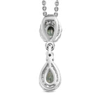 Alexandrit Anhänger mit Kette, 925 Silber platiniert ca. 0.71 ct