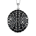 Schwarzer Spinell-Anhänger mit Kette - 28,47 ct.