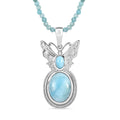AAA Larimar Anhänger mit 50cm Kette - 52,50 ct.