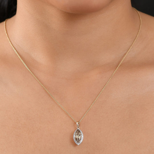 LUXORO AAA Turkizit, Weißer Diamant AGI zertifiziert Schmuckset ca. 50 cm 585 Gold ca. 2.25 ct