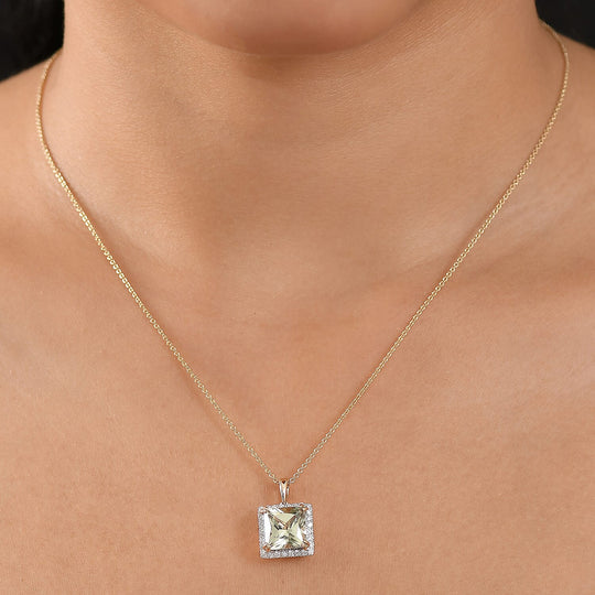LUXORO AAA Turkizit, Weißer Diamant AGI zertifiziert Schmuckset ca. 50 cm 585 Gold ca. 4.35 ct