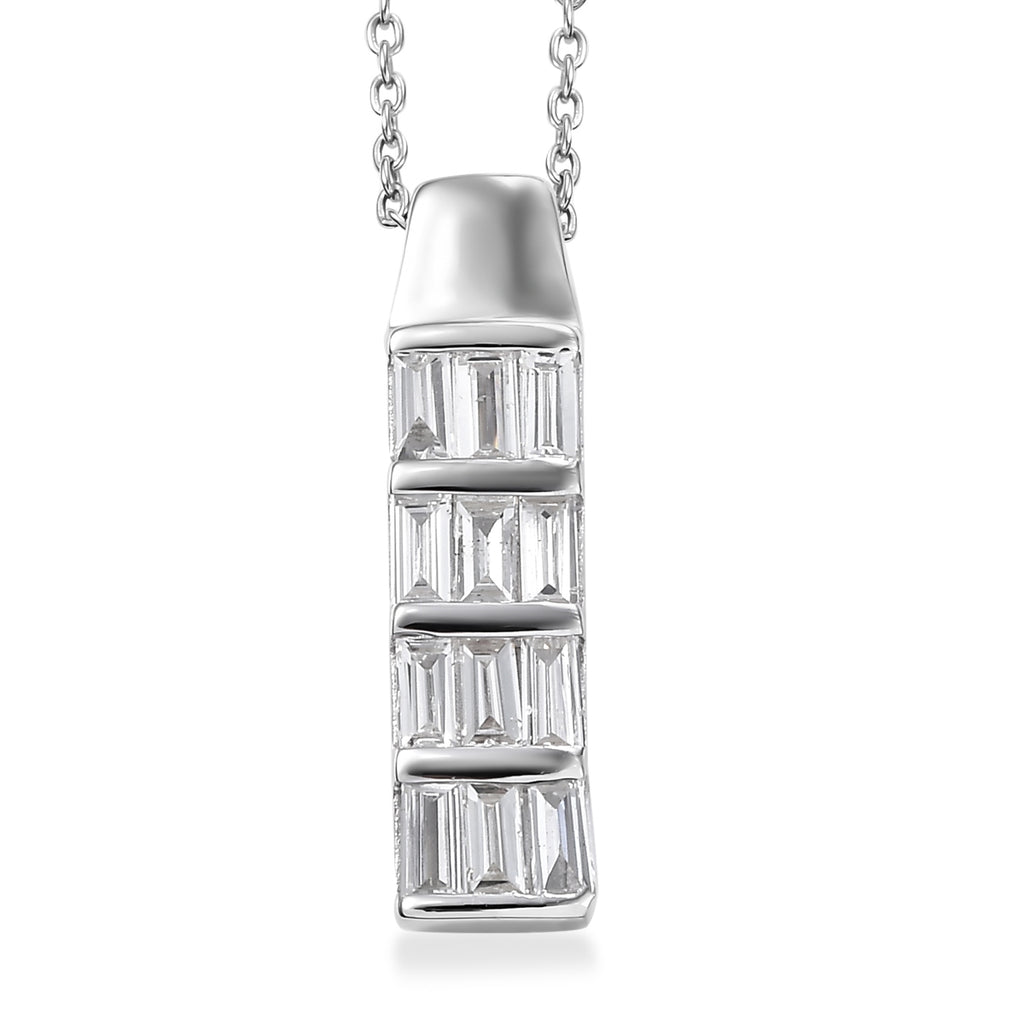 LUXURIANT DIAMOND - Lab Grown Diamant I1-GH Schmuckset ca. 45 cm+ 2.5 cm Extender, 925 Silber rhodiniert ca. 0.80 ct