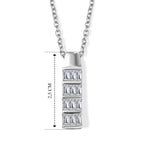 LUXURIANT DIAMOND - Lab Grown Diamant I1-GH Schmuckset ca. 45 cm+ 2.5 cm Extender, 925 Silber rhodiniert ca. 0.80 ct