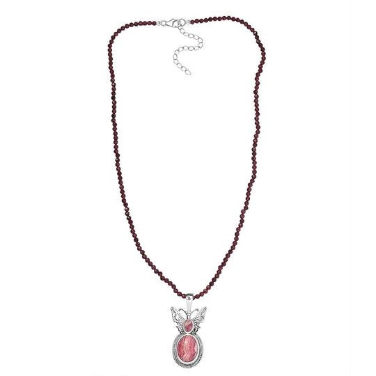 D joy AAA Rhodochrosit Schmuckset 925 Silber rhodiniert ca. 53.14 ct